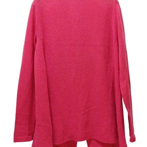 White & Warren Cashmere Open Front Cardigan Womens L Soft Cozy Luxury Old Money - Picture 2 of 8